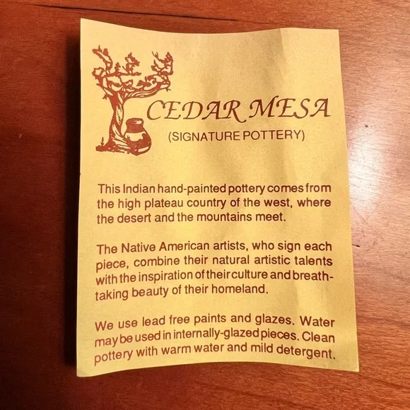 Cedar Mesa Signed hand-painted Pottery Bud Vase Desert Rainbow End of the trail - Picture 9 of 10